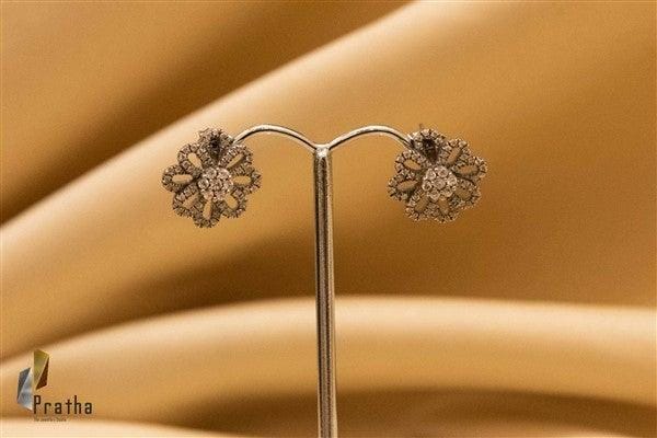 Diamond Flower Studs