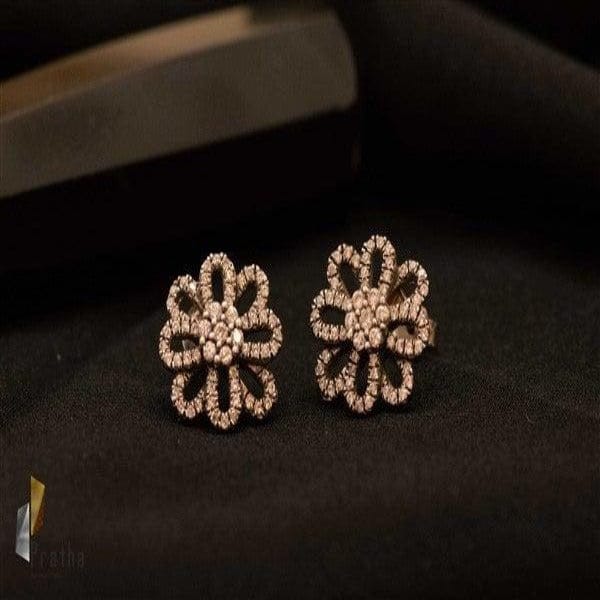 Diamond Flower Studs