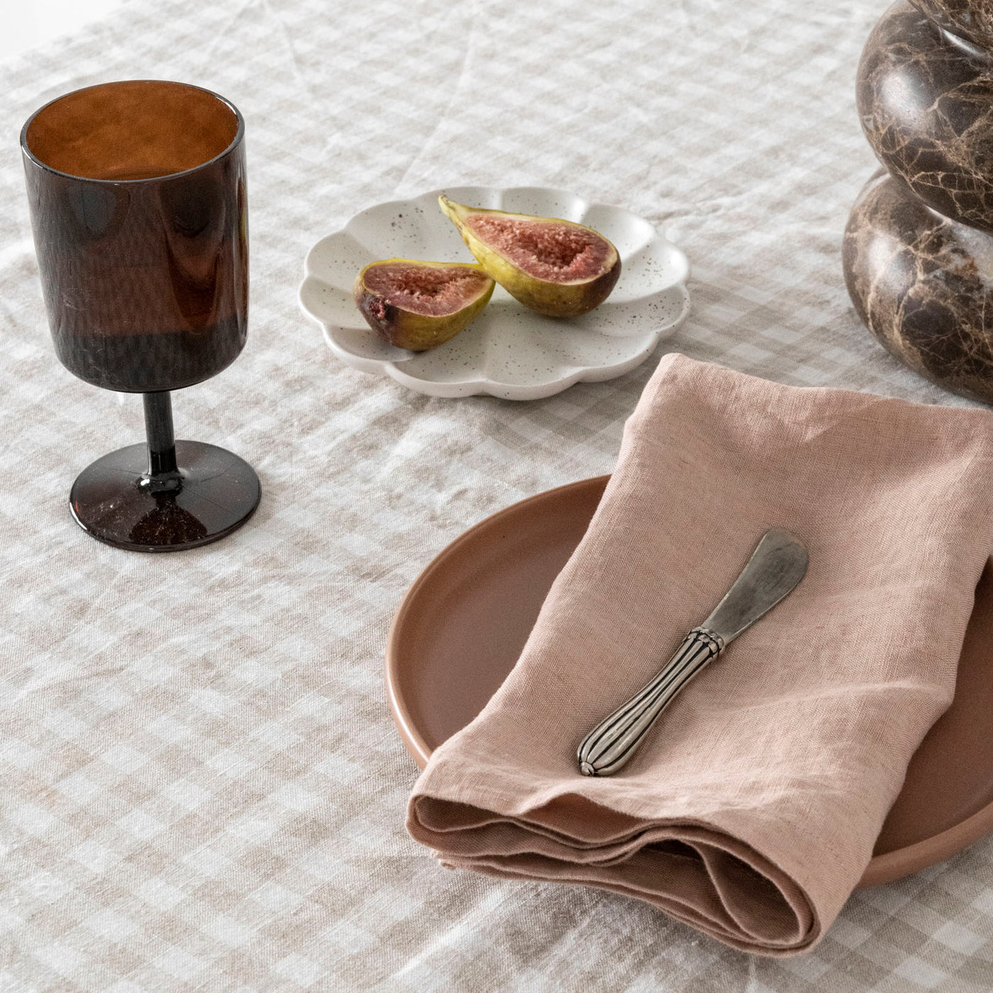 Dusty Peach Linen Napkin Set