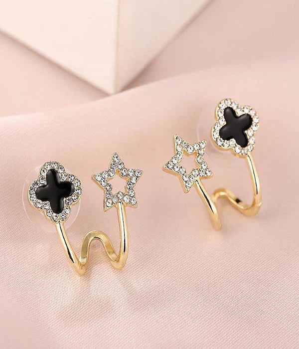 Four-Leaf Clover Earrings-soristyle