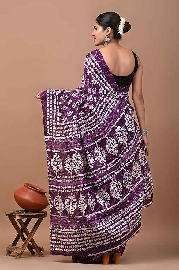 Gulaabo Vibe Purple Power in Mulmul Saree
