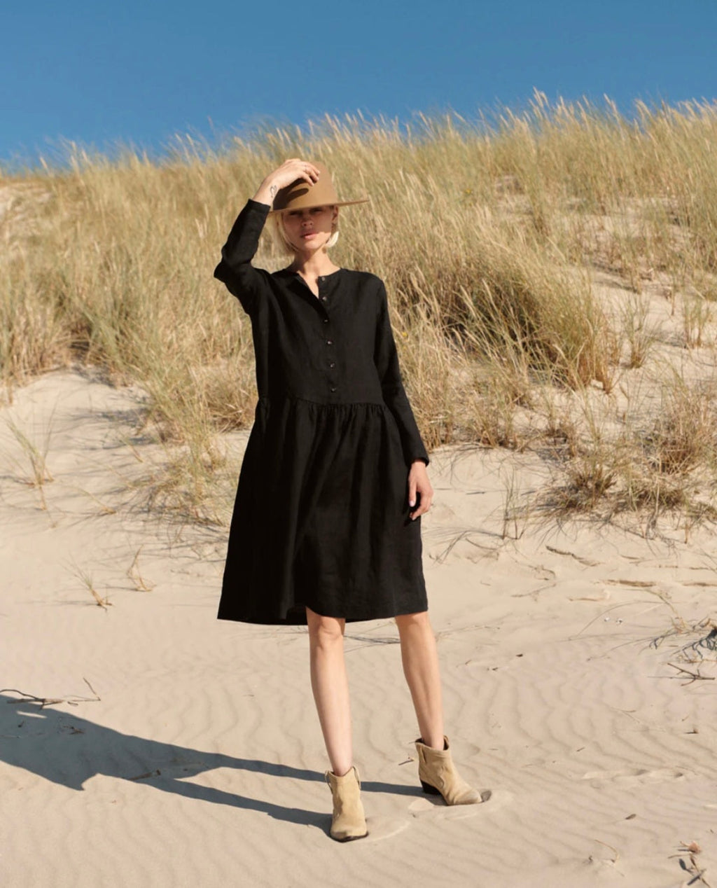 Black Linen Dress