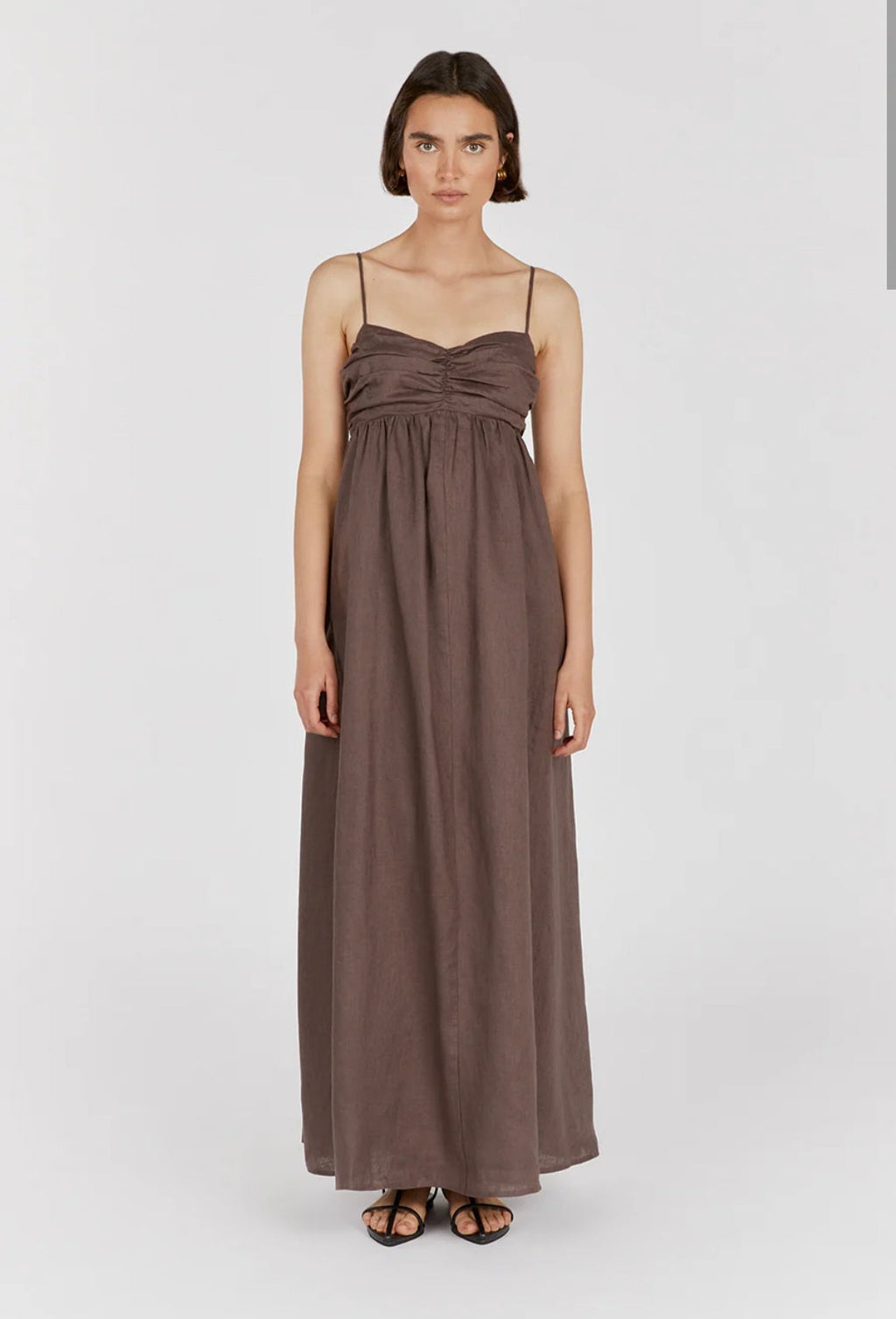 Brown Linen Dress