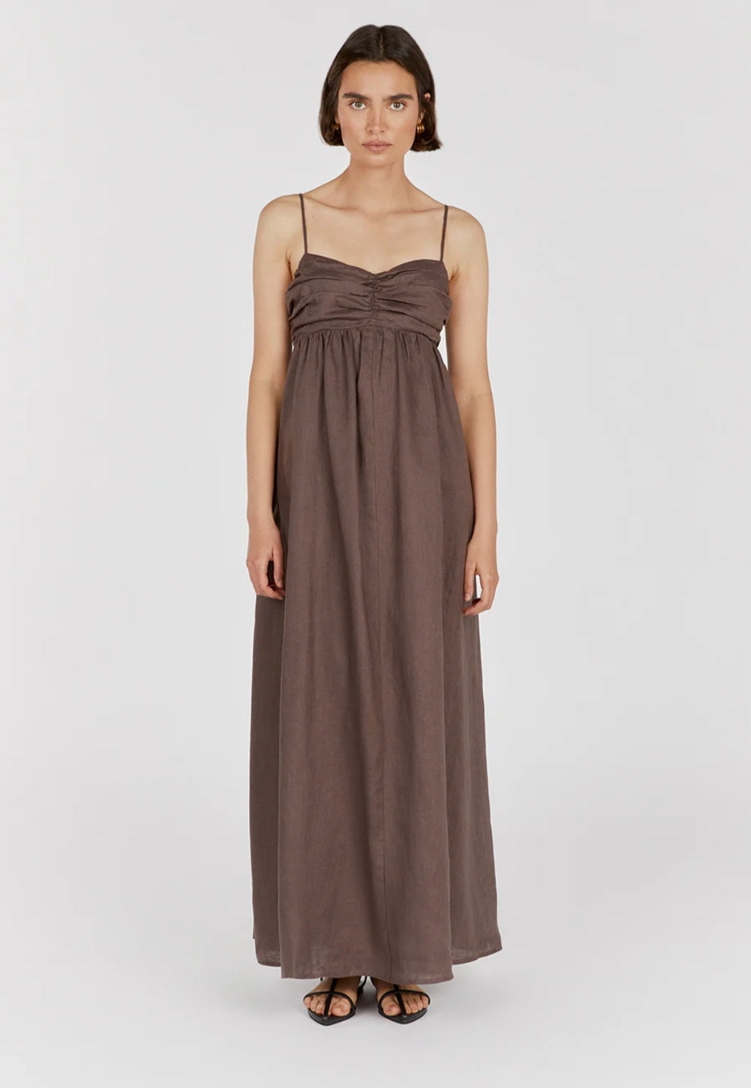 Brown Linen Dress