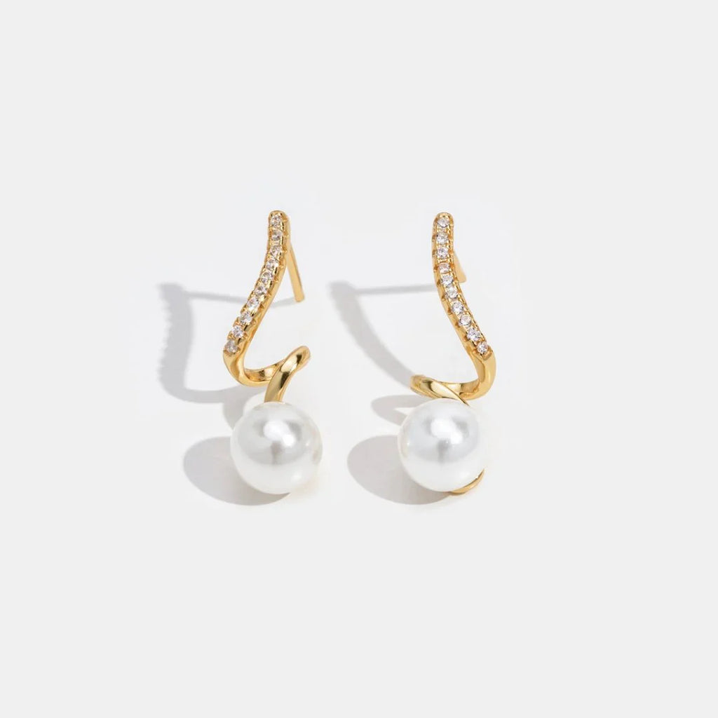 Pearl Wave Earring